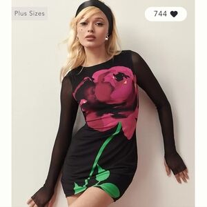 NWT Anthropologie AFRM Mesh Mini Dress, XS